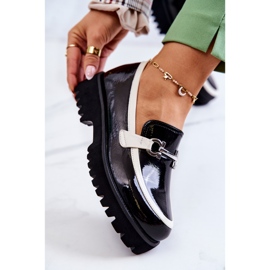 S.Barski Lakatut naisten loaferit mustavalkoinen Cassida 2