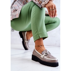 S.Barski Lakatut naisten loaferit beige-valkoinen Cassida 1