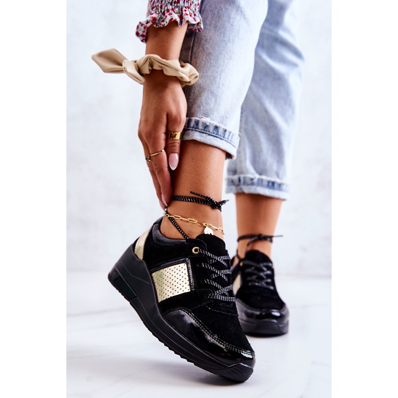 S.Barski Naisten mokkanahkaiset urheilukengät musta Larson 1