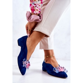 PA2 Tyylikkäät mokkanahkakengät tummansinisellä McQueen-koristeella sininen 2