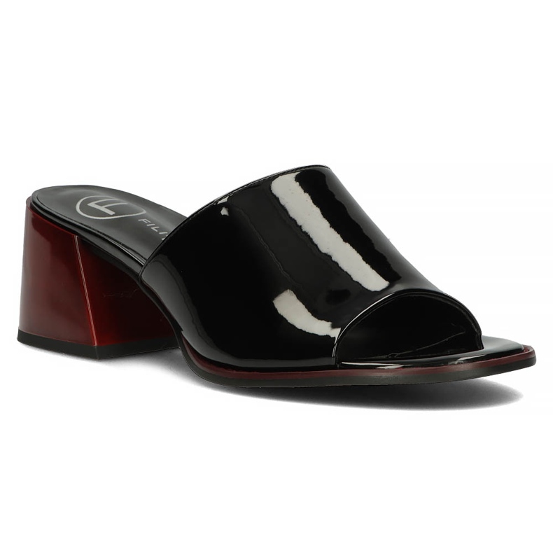 Nahkaiset Filippo DK3722 / 22 Bk mustat tossut 1