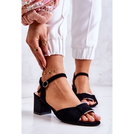 Sergio Leone Lorisa musta mokkanahka korkeakorkoiset sandaalit 1