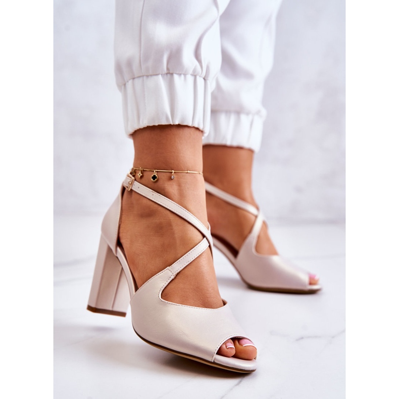 Sergio Leone Nahkasandaalit beigenvärisessä Lorita Barissa 2