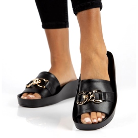 Nahkaiset tossut Filippo DK3590 / 22 Bk mustat 2