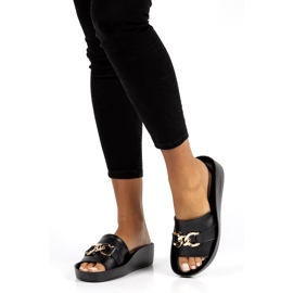 Nahkaiset tossut Filippo DK3590 / 22 Bk mustat 1