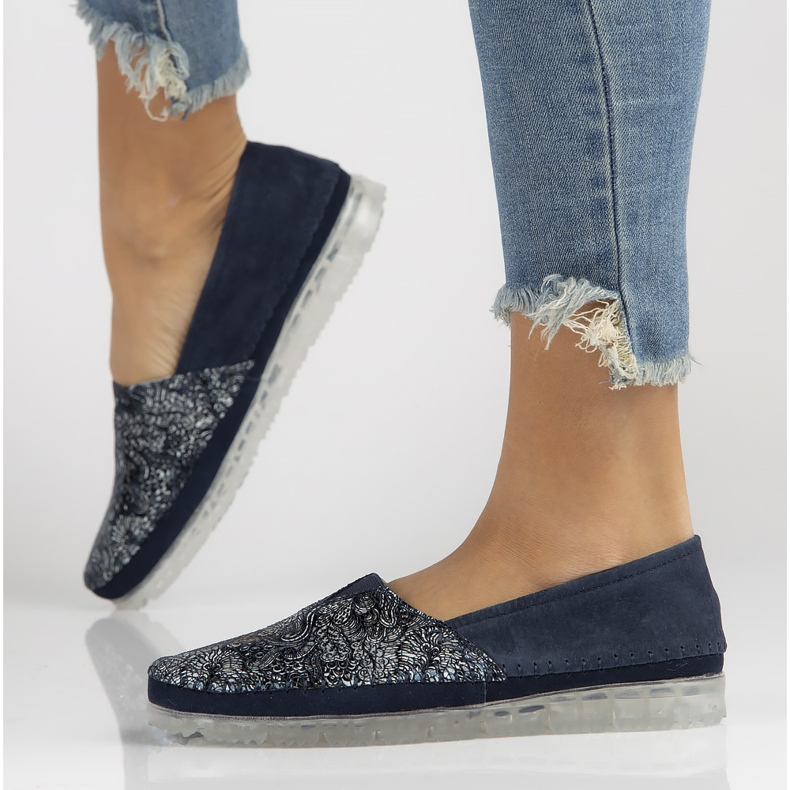 Nahkakengät Filippo DP2147 / 22 Nv laivastonsininen 1