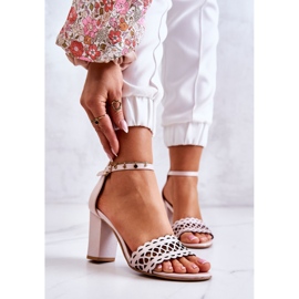 Lewski Shoes Nahkasandaalit Openwork Lewski 2869 Pearl Pink beige vaaleanpunainen 1