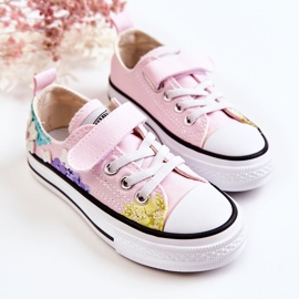 PA1 Lasten tennarit Kangasprintti Pink Buster vaaleanpunainen 2