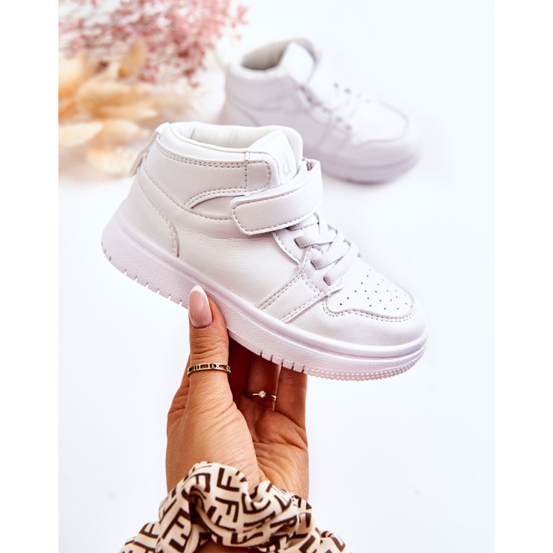 PA1 Lasten korkeat urheilukengät White Berty valkoinen 1