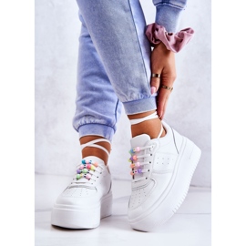 PS1 Naisten sidottu urheilukengät tennarit Valkoinen Manila 2