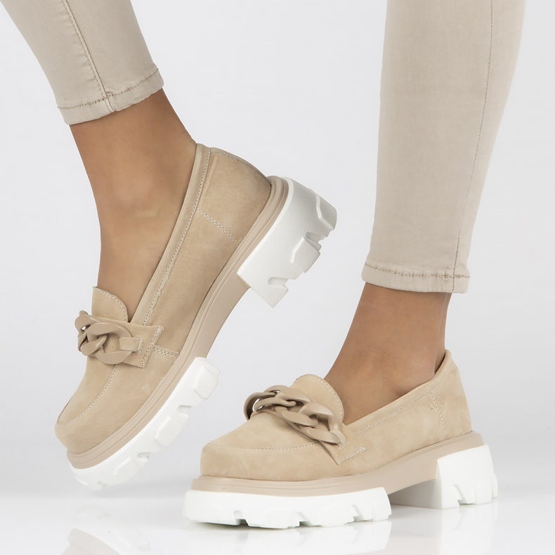 Nahkakengät Filippo DP3718 / 22 Beige 1