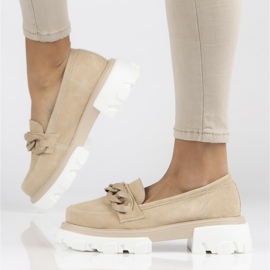 Nahkakengät Filippo DP3718 / 22 Beige 2