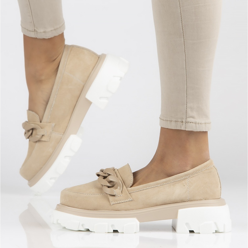 Nahkakengät Filippo DP3718 / 22 Beige 2