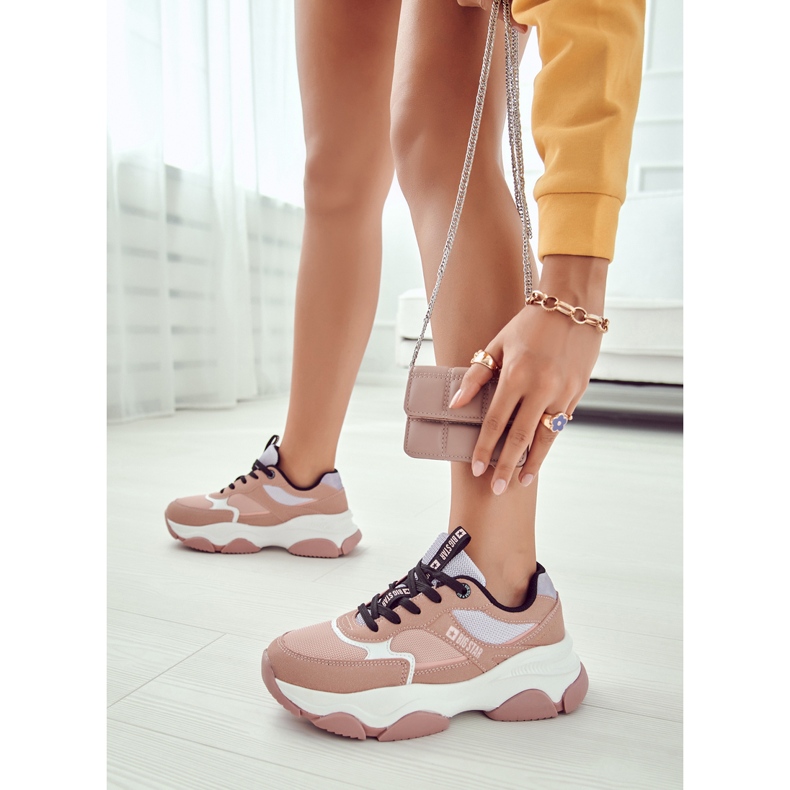 Naisten tennarit, urheilukengät Big Star JJ274577 vaaleanpunainen 1