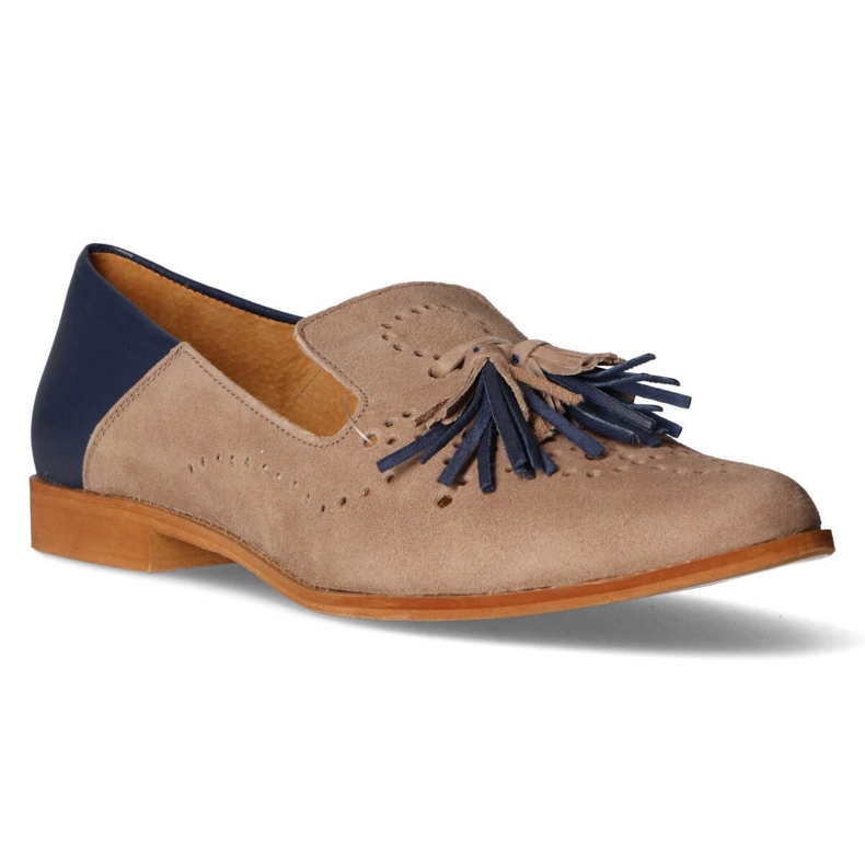 Loafers Filippo 04484-04 / 00-5 beige mokkanahka + tummansininen 1
