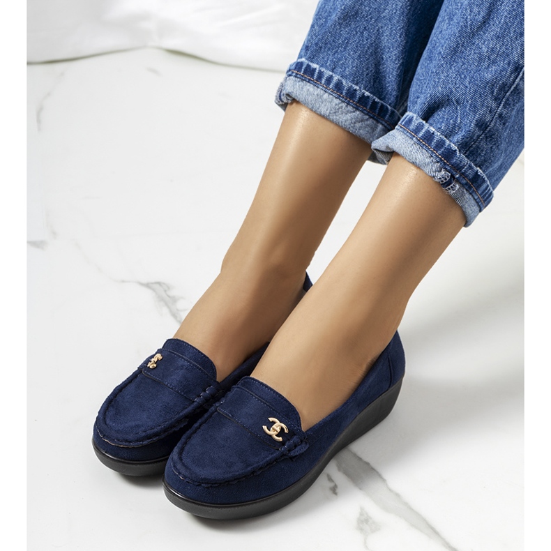 Tummansiniset loaferit Stapper-kiilassa tummansininen 1