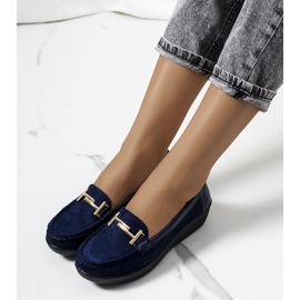 Tummansiniset mokasiinit Marinke-kiilassa laivastonsininen 1