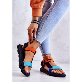 Naisten urheilusandaalit Lee Cooper LCW-22-34-0953L Multicolor tummansininen sininen oranssi 2