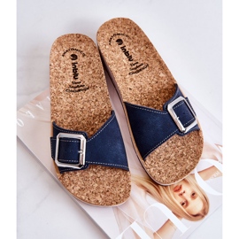 Muodikkaat naisten tossut soljella Inblu CP000031 laivastonsininen 1