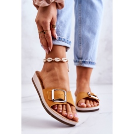 Muodikkaat naisten tossut soljella Inblu CP000031 keltainen 1