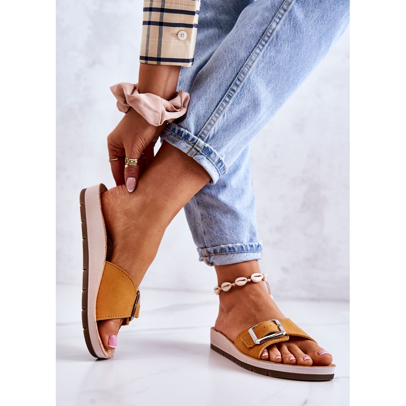 Muodikkaat naisten tossut soljella Inblu CP000031 keltainen 2