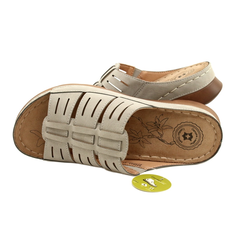 Evento Naisten flip flops, jossa on avoimia tapahtumia 22SD98-4536 harmaa kuvio 5