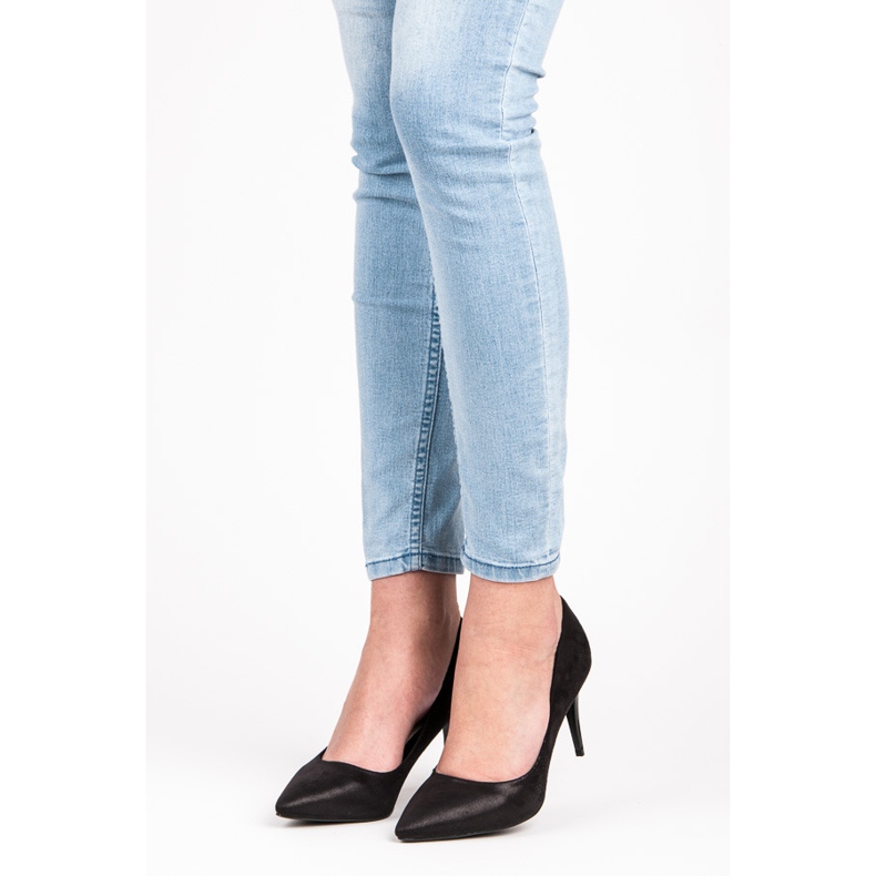 Qinba Mokkanahkaiset korkokengät musta 1