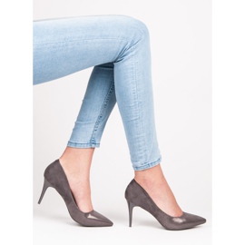 Qinba Mokkanahkaiset korkokengät harmaa 1