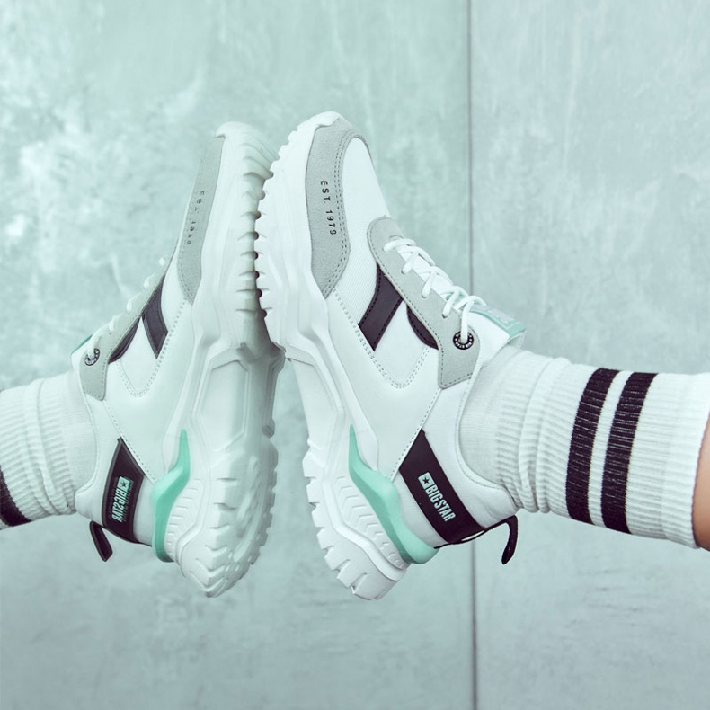 Naisten urheilukengät Big Star JJ274A412 Valkoinen ja musta sininen 1