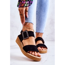 Naisten mokkanahkasandaalit Big Star JJ276031 musta 1