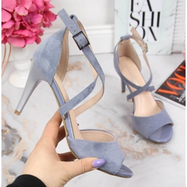 Sandaalit sinisellä korkokenällä W Sergio Leone sininen 1