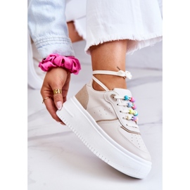 PS1 Naisten Sidotut urheilukengät Tennarit Beige Manila 2