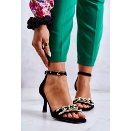 Mokkakorkoiset sandaalit Laura Messi 2366 Musta 1