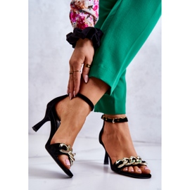 Mokkakorkoiset sandaalit Laura Messi 2366 Musta 2