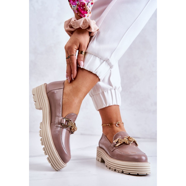 Naisten Brogues Kengät Kultainen Nahka Koriste Laura Messi 2383 Tumma beige 2