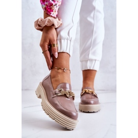 Naisten Brogues Kengät Kultainen Nahka Koriste Laura Messi 2383 Tumma beige 1