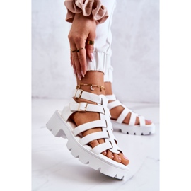 PS1 Nahkasandaalit, joissa nauhat White Minorite valkoinen 1