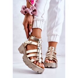 PS1 Nahkasandaalit Golden Minorite -nauhoilla kultainen 1