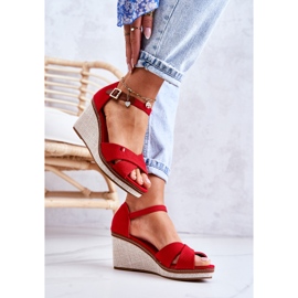PS1 Naisten punaiset Veenus Wedge -sandaalit punainen 2