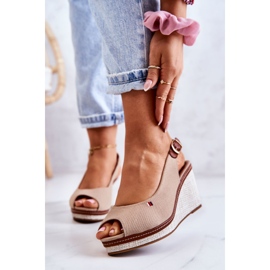 PS1 Naisten mukavat sandaalit soljella Tummanbeige Thallas 1