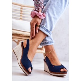 Naisten mukavat sandaalit soljella, tummansininen Thallas 2