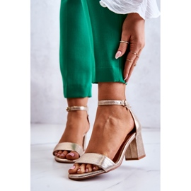 Vinceza Muodikkaat naisten sandaalit kantapäässä Kultainen Lucida 1