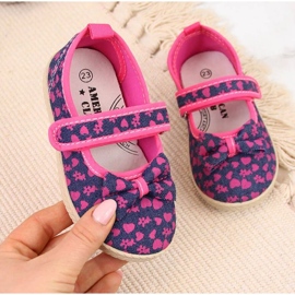 Ballerina Sneakers Navy Blue Jr American Club laivastonsininen vaaleanpunainen 1