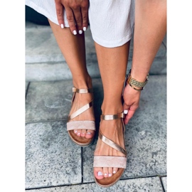 Kultaiset espadrillesandaalit Katia Champagne vaaleanpunainen 1