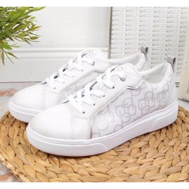 Tennarit valkoiset Bugatti W JJ253151 beige valkoinen kultainen 2