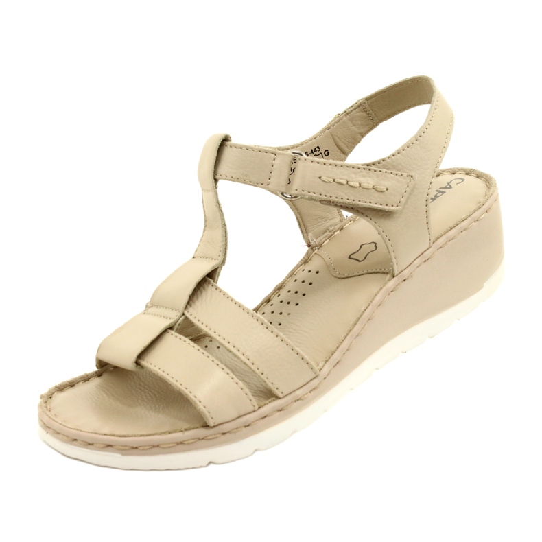Mukavat nahkasandaalit Caprice 28152-28 443 Beige 3