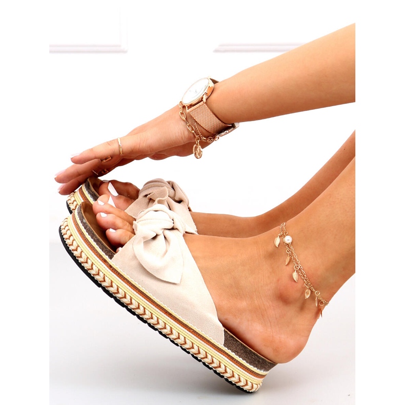 Varvastossut koristeellisella Lane Beigellä pohjalla 1