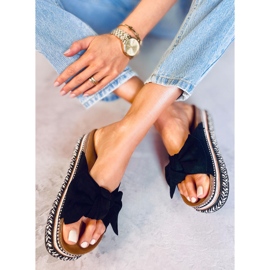 Varvastossut koristeellisella Lane Black -pohjalla musta 2