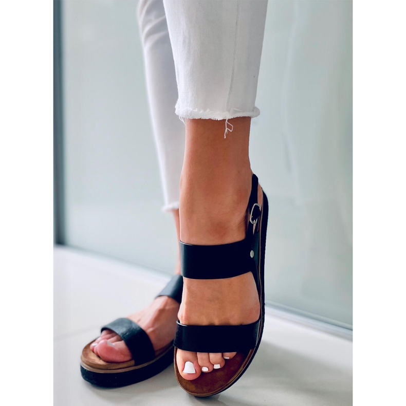 Maiden Black naisten sandaalit musta 2