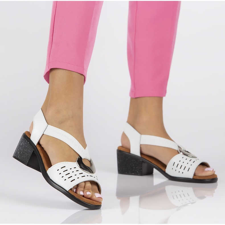 Nahkasandaalit Filippo DS2308 / 22 Wh valkoinen 1